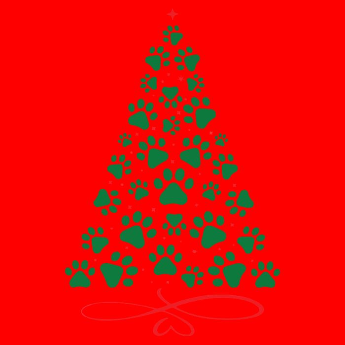 Christmas Paw Tree Christmas Dog Paw Christmas Tree 16 in Basic Backpack