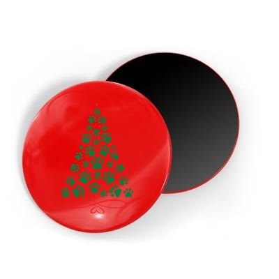 Christmas Paw Tree Christmas Dog Paw Christmas Tree Magnet