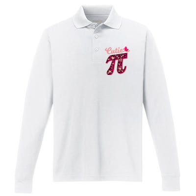 Cute Pi The Number Math Teacher Performance Long Sleeve Polo