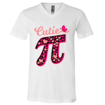 Cute Pi The Number Math Teacher V-Neck T-Shirt