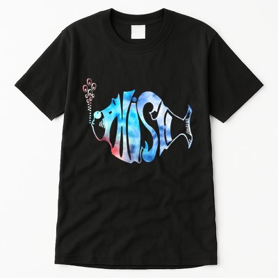 Colorful Phishjam Tiedye For Fisherman Fish Graphic Tall T-Shirt