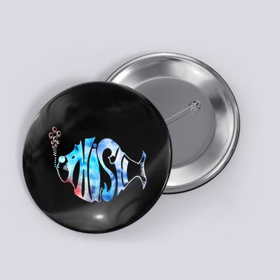 Colorful Phishjam Tiedye For Fisherman Fish Graphic Button