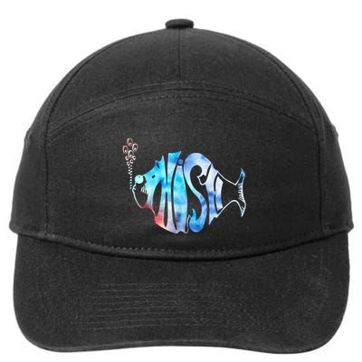 Colorful Phishjam Tiedye For Fisherman Fish Graphic 7-Panel Snapback Hat