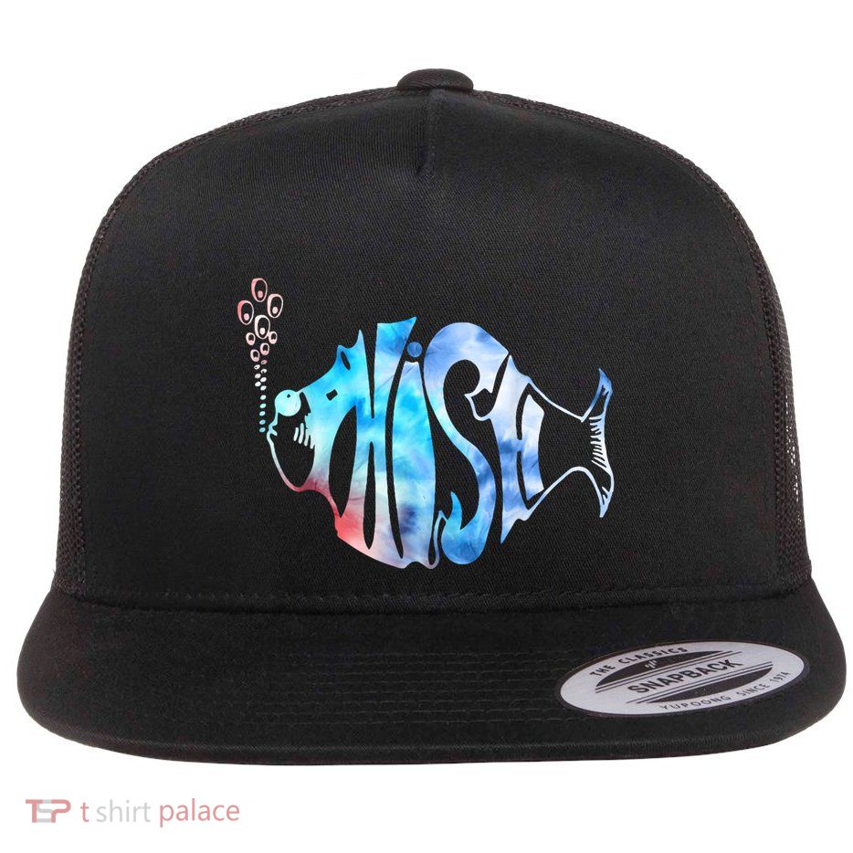 Colorful Phishjam Tiedye For Fisherman Fish Graphic Flatbill Hat