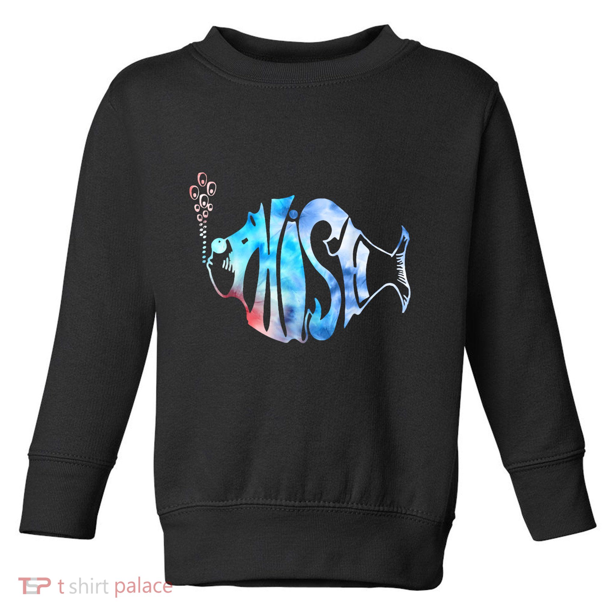 Colorful Phishjam Tiedye For Fisherman Fish Graphic Toddler Sweatshirt