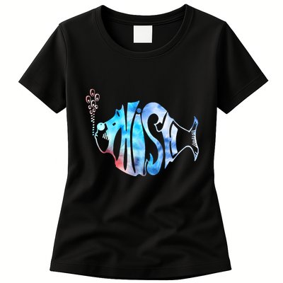 Colorful Phishjam Tiedye For Fisherman Fish Graphic Womens T-Shirt