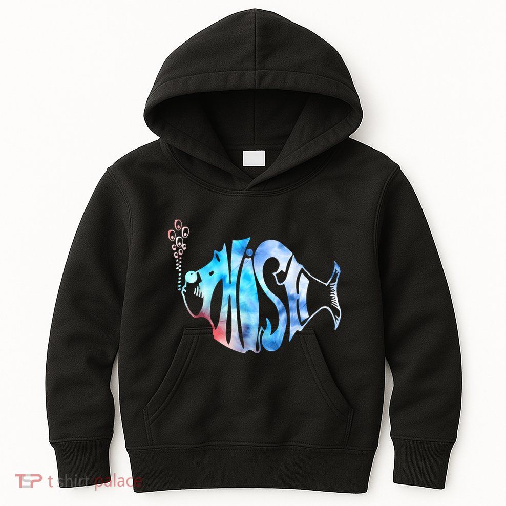 Colorful Phishjam Tiedye For Fisherman Fish Graphic Kids Hoodie