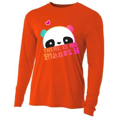 Cute Panda: There Is No Planet B Gift Climate Change Is Real! Gift Cooling Performance Long Sleeve Crew