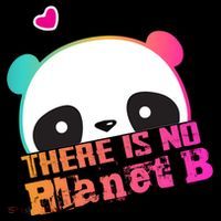 Cute Panda: There Is No Planet B Gift Climate Change Is Real! Gift Flexfit Unipanel Trucker Cap