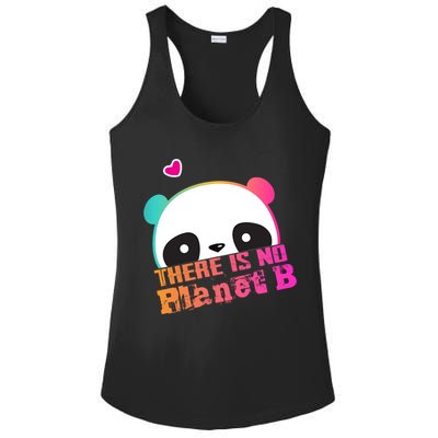 Cute Panda: There Is No Planet B Gift Climate Change Is Real! Gift Ladies PosiCharge Competitor Racerback Tank
