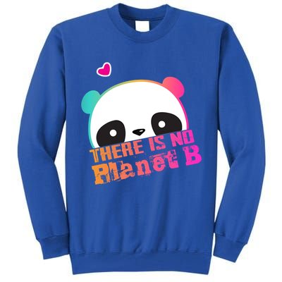 Cute Panda: There Is No Planet B Gift Climate Change Is Real! Gift Tall Sweatshirt