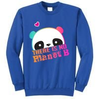 Cute Panda: There Is No Planet B Gift Climate Change Is Real! Gift Tall Sweatshirt