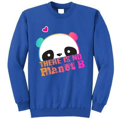 Cute Panda: There Is No Planet B Gift Climate Change Is Real! Gift Tall Sweatshirt