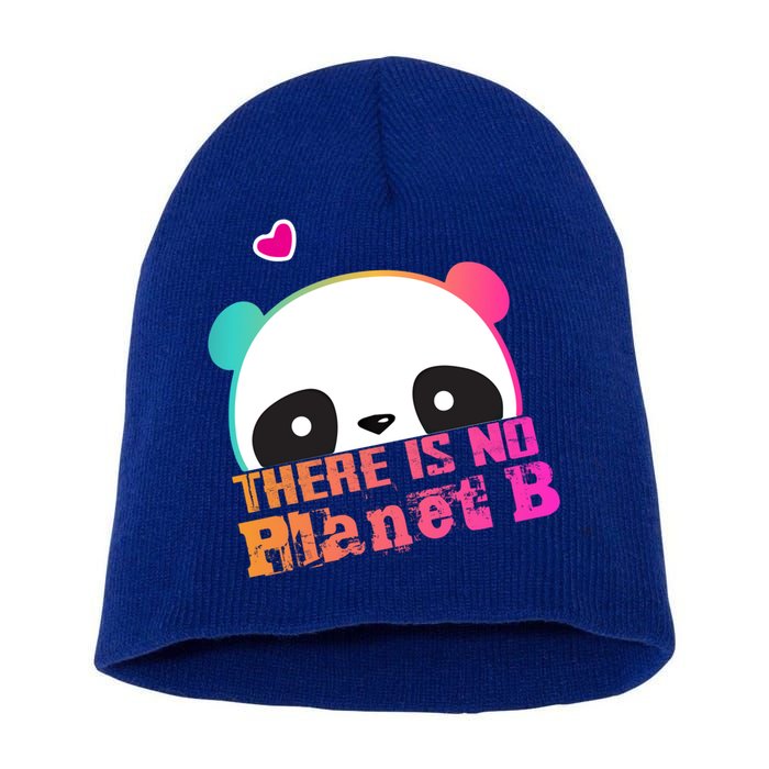 Cute Panda: There Is No Planet B Gift Climate Change Is Real! Gift Short Acrylic Beanie