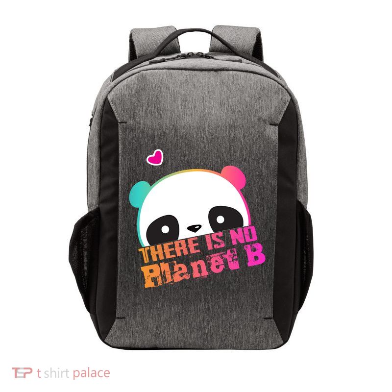 Cute Panda: There Is No Planet B Gift Climate Change Is Real! Gift Vector Backpack