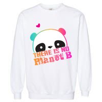 Cute Panda: There Is No Planet B Gift Climate Change Is Real! Gift Garment-Dyed Sweatshirt