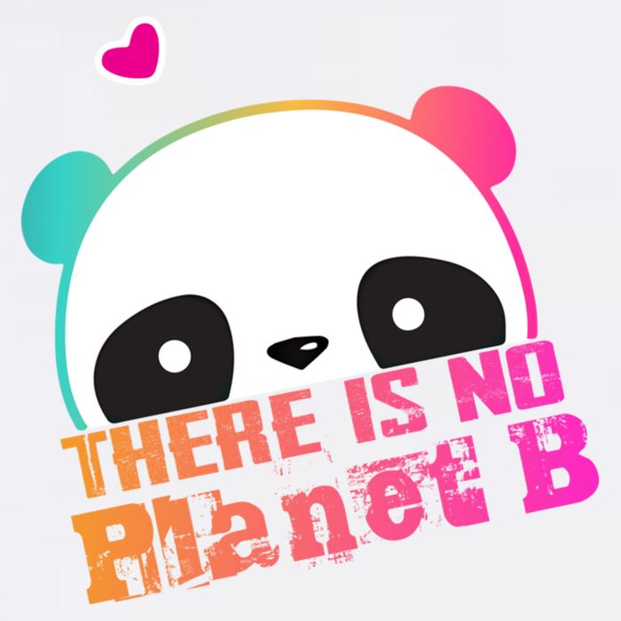 Cute Panda: There Is No Planet B Gift Climate Change Is Real! Gift Garment-Dyed Sweatshirt