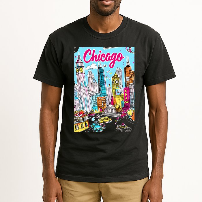 Chicago Preppy Travel Design Tall T-Shirt