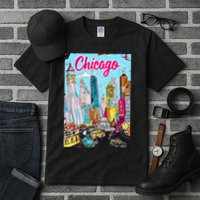 Chicago Preppy Travel Design Tall T-Shirt