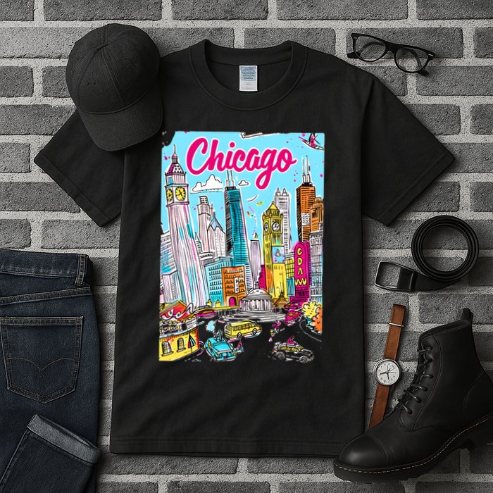 Chicago Preppy Travel Design Tall T-Shirt