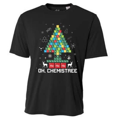 Chemistree Periodic Table Funny Chemistry Teacher Cooling Performance Crew T-Shirt