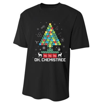 Chemistree Periodic Table Funny Chemistry Teacher Performance Sprint T-Shirt