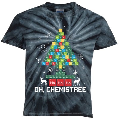 Chemistree Periodic Table Funny Chemistry Teacher Kids Tie-Dye T-Shirt