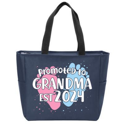 Cute Promoted To Grandma Est 2024 Zip Tote Bag