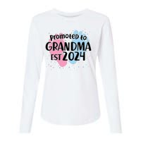 Cute Promoted To Grandma Est 2024 Womens Cotton Relaxed Long Sleeve T-Shirt