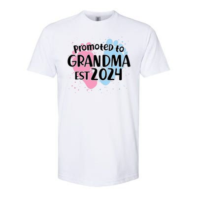 Cute Promoted To Grandma Est 2024 Softstyle CVC T-Shirt