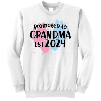 Cute Promoted To Grandma Est 2024 Sweatshirt