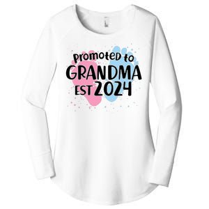 Cute Promoted To Grandma Est 2024 Women's Perfect Tri Tunic Long Sleeve Shirt