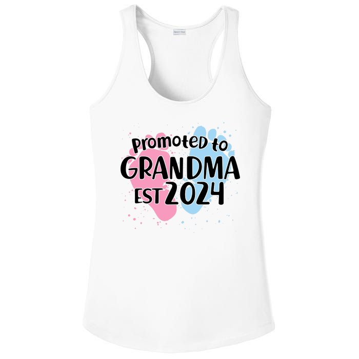 Cute Promoted To Grandma Est 2024 Ladies PosiCharge Competitor Racerback Tank