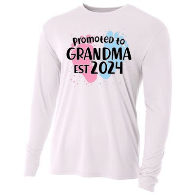 Cute Promoted To Grandma Est 2024 Cooling Performance Long Sleeve Crew