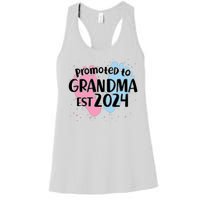 Cute Promoted To Grandma Est 2024 Women's Racerback Tank