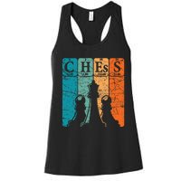 Chess Periodic Table Elements Nerd Chess Player Vintage Women's Racerback Tank