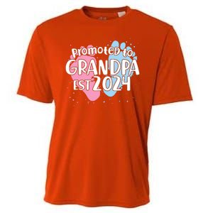 Cute Promoted To Grandpa Est 2024 Cooling Performance Crew T-Shirt