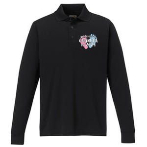 Cute Promoted To Grandpa Est 2024 Performance Long Sleeve Polo