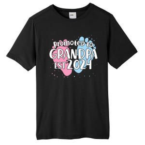 Cute Promoted To Grandpa Est 2024 Tall Fusion ChromaSoft Performance T-Shirt