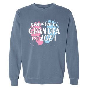 Cute Promoted To Grandpa Est 2024 Garment-Dyed Sweatshirt