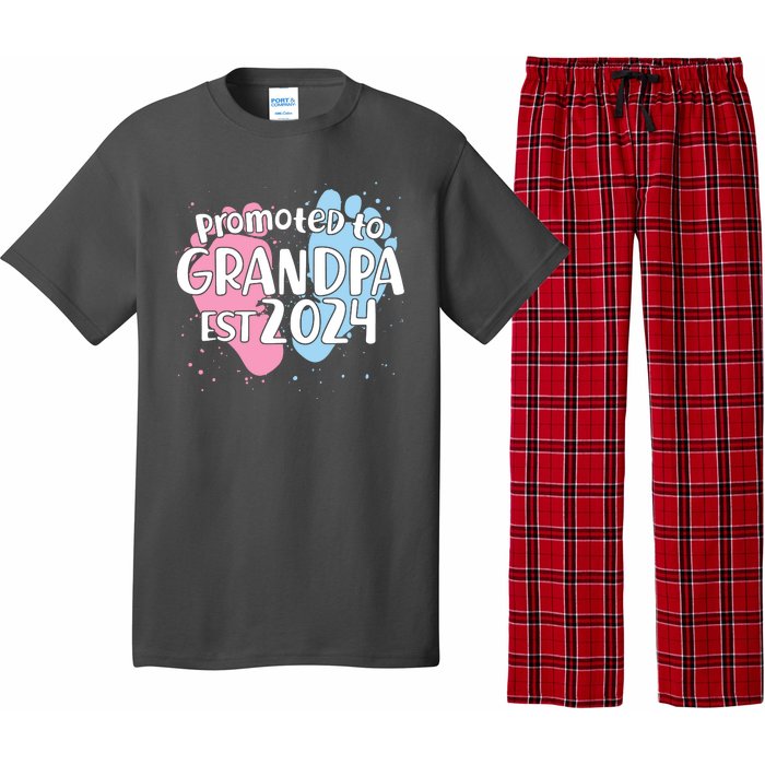 Cute Promoted To Grandpa Est 2024 Pajama Set