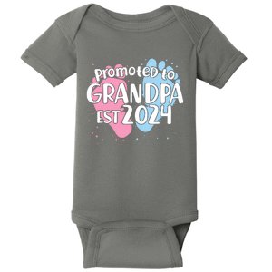 Cute Promoted To Grandpa Est 2024 Baby Bodysuit