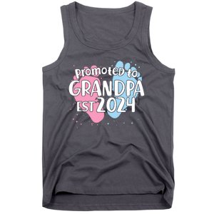 Cute Promoted To Grandpa Est 2024 Tank Top