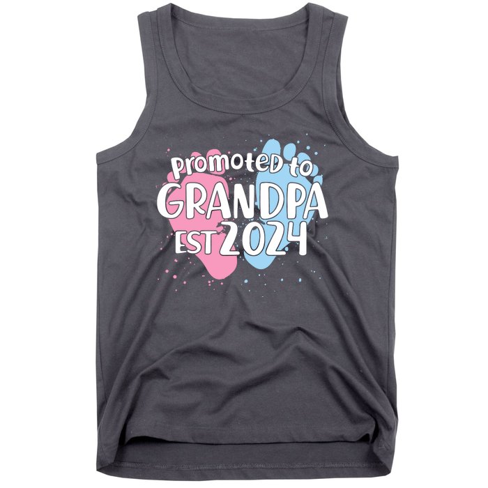 Cute Promoted To Grandpa Est 2024 Tank Top