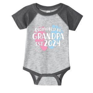 Cute Promoted To Grandpa Est 2024 Infant Baby Jersey Bodysuit