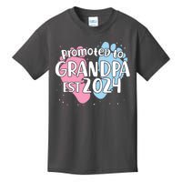 Cute Promoted To Grandpa Est 2024 Kids T-Shirt