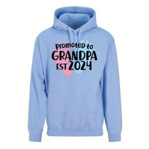 Cute Promoted To Grandpa Est 2024 Unisex Surf Hoodie