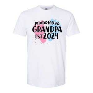 Cute Promoted To Grandpa Est 2024 Softstyle CVC T-Shirt