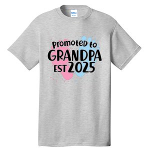 Cute Promoted To Grandpa Est 2025 Tall T-Shirt