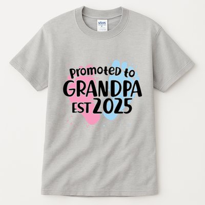 Cute Promoted To Grandpa Est 2025 Tall T-Shirt